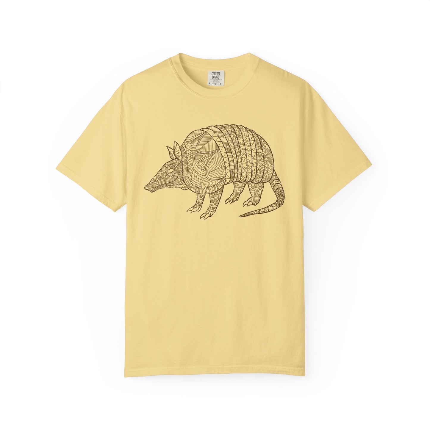 Armadillo Zentangle Illustration T-Shirt