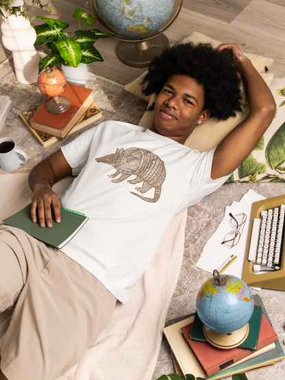 Armadillo Zentangle Illustration T-Shirt