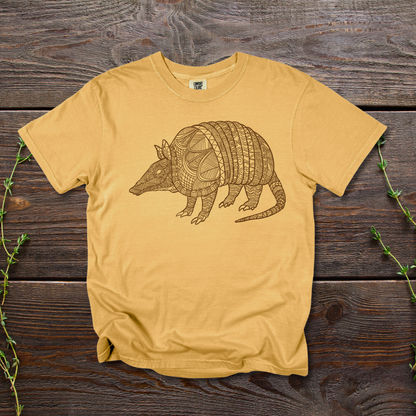 Armadillo Zentangle Illustration T-Shirt