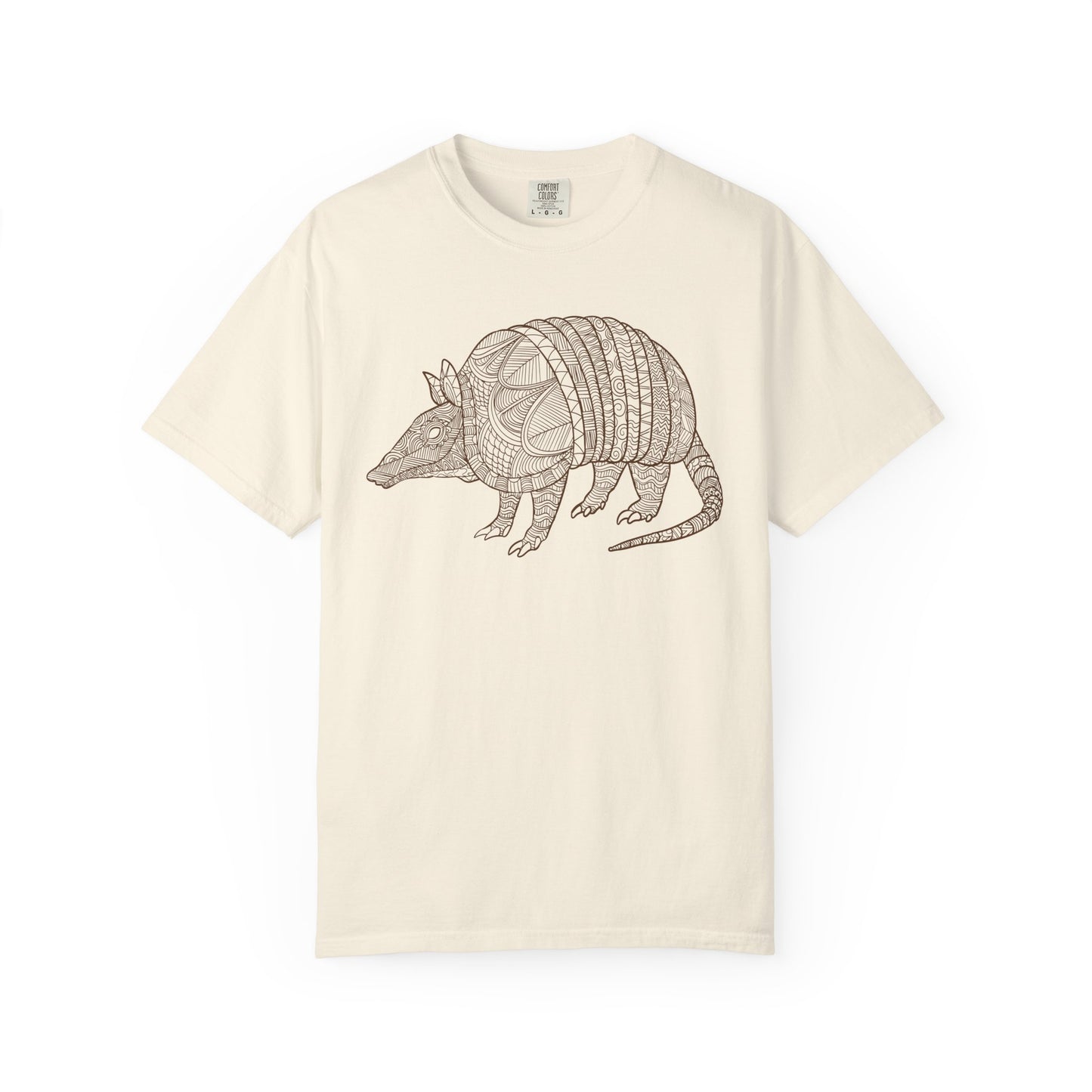 Armadillo Zentangle Illustration T-Shirt